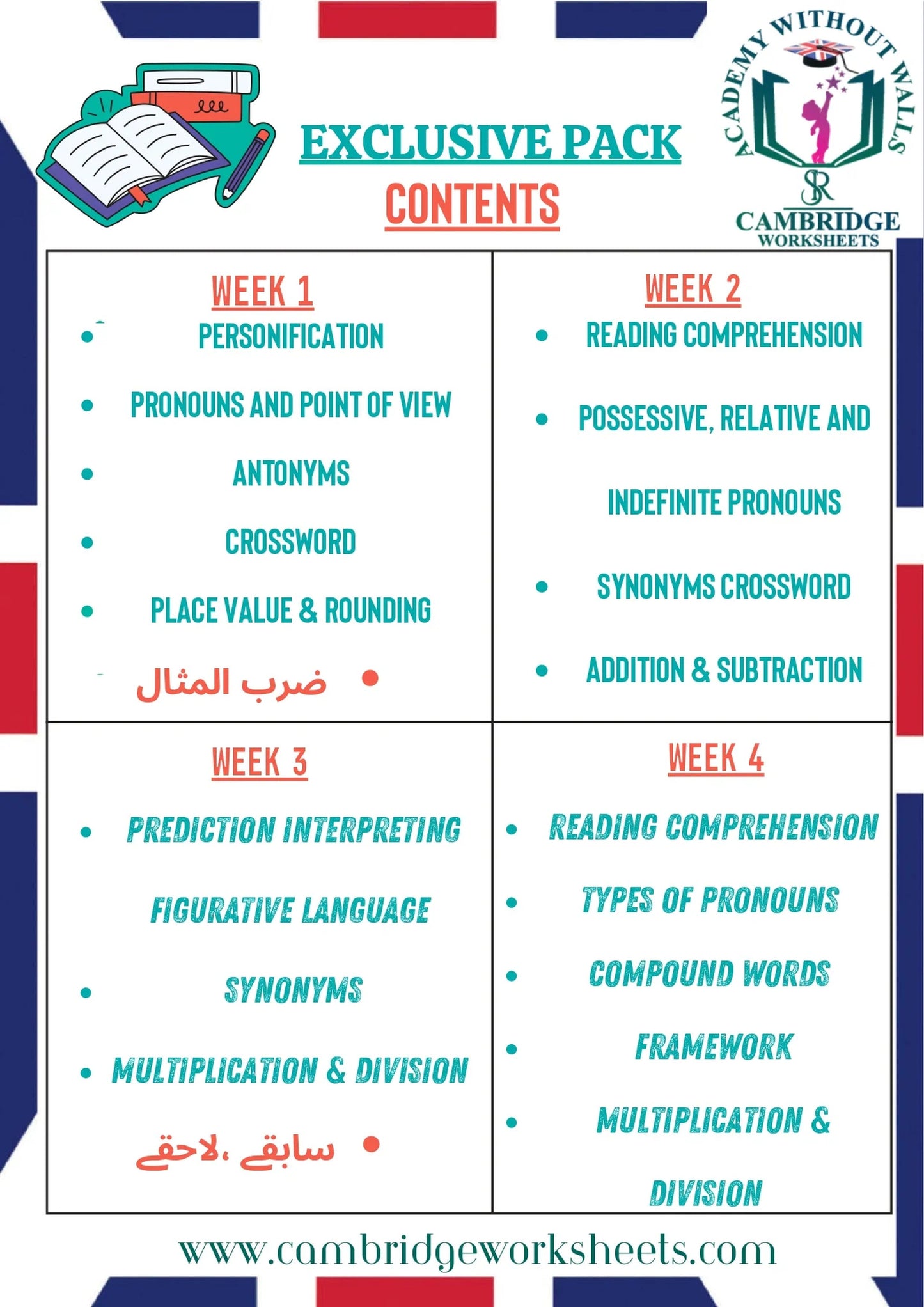 Grade 5 advanced workbook bundle for English, Math and Science