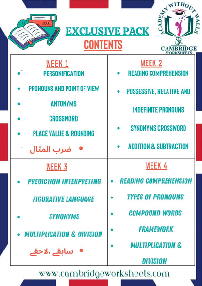 Grade 5 advanced workbook bundle for English, Math and Science
