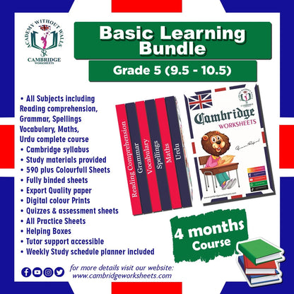 Grade 5 Basic Learning Bundle with printed educational worksheets
