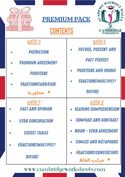 Printed Grade 5 worksheets bundle for home and classroom learning