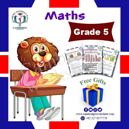 Grade 5 Math Pack with printed math  worksheets