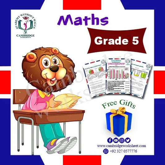 Grade 5 Math Pack with printed math  worksheets