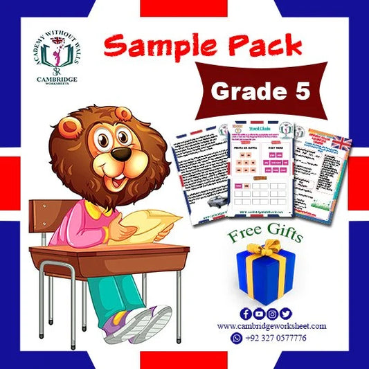 Grade 5 Samples Pack with printed educational worksheets