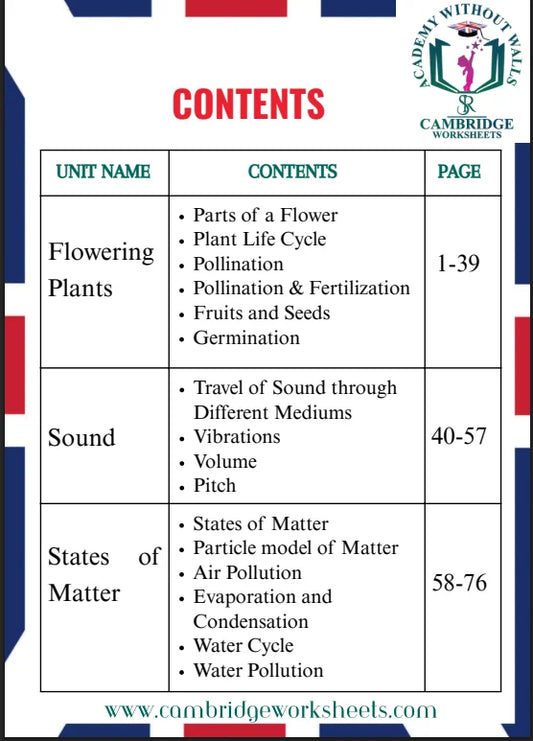 Grade 5 science workbook for primary school students