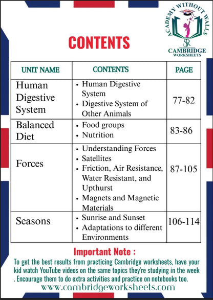 Printed Grade 5 science practice worksheets