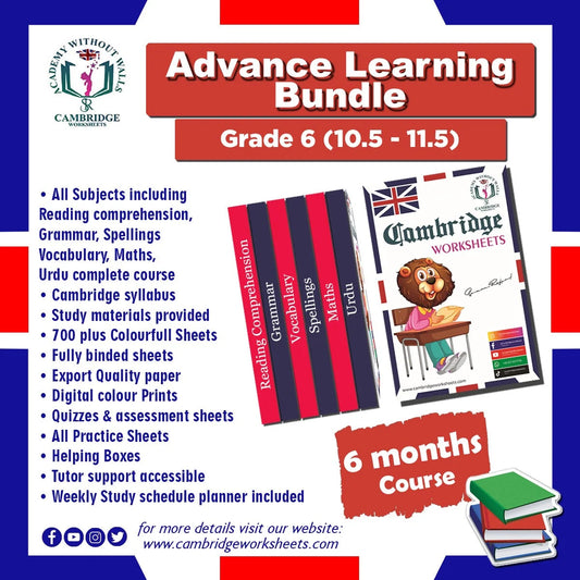 Grade 6 Advance Learning Bundle with printed worksheets