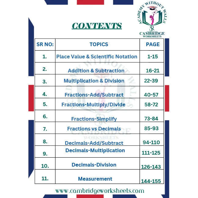 Grade 6 math worksheets for students