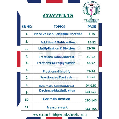 Grade 6 math worksheets for students