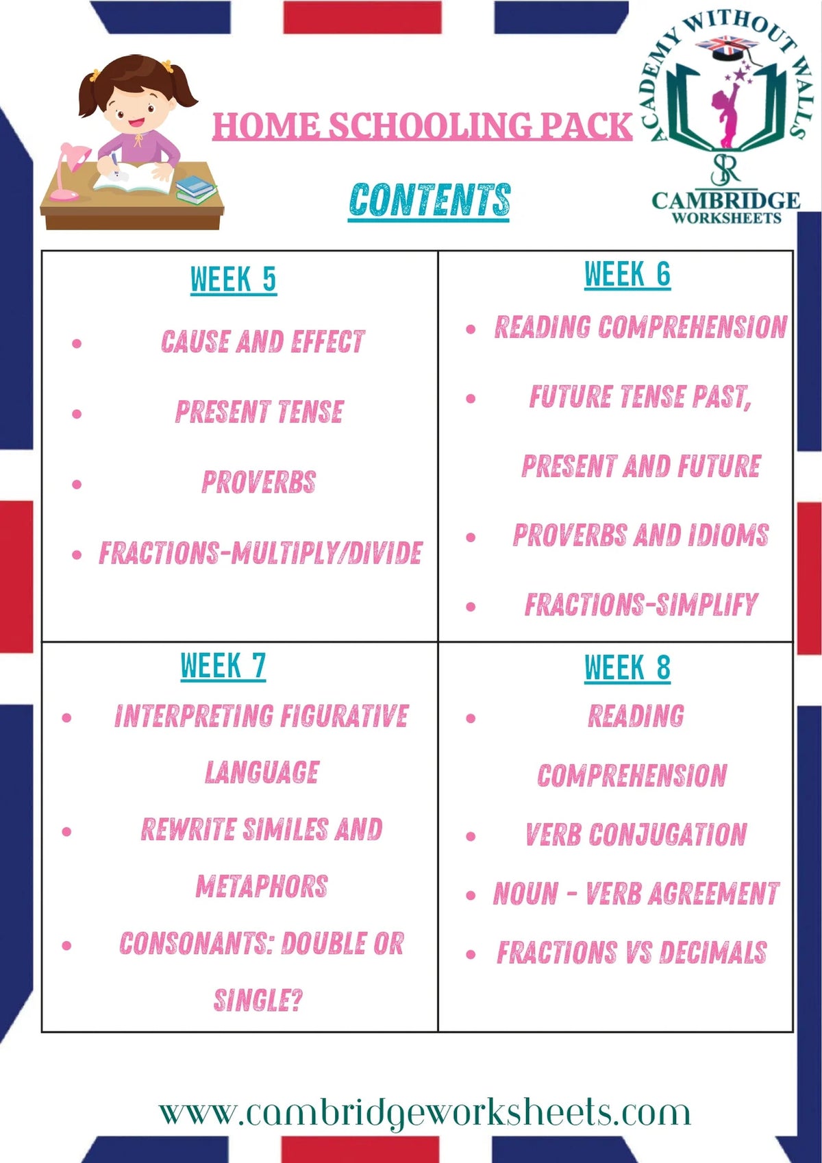 Grade 6 printed worksheets for independent home learning