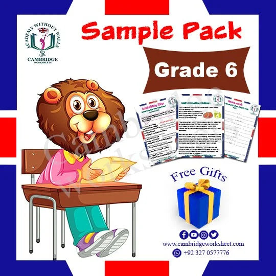 Grade 6 Samples Pack with printed educational worksheets