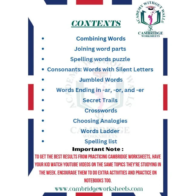 Grade 6 word recognition and spelling worksheets