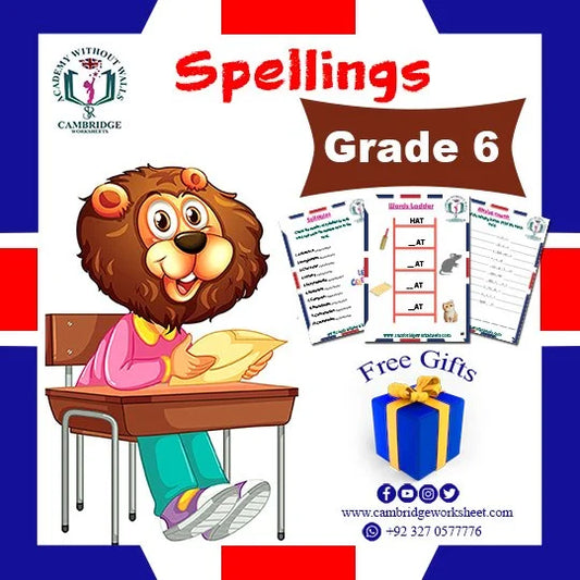 Grade 6 Spellings Pack with printed worksheets