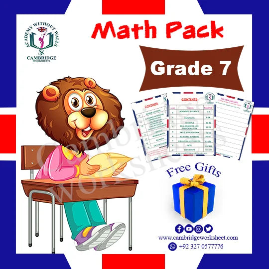 Grade 7 Maths Pack printed worksheets