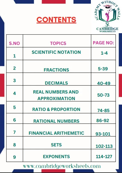 Grade 7 math worksheets for students
