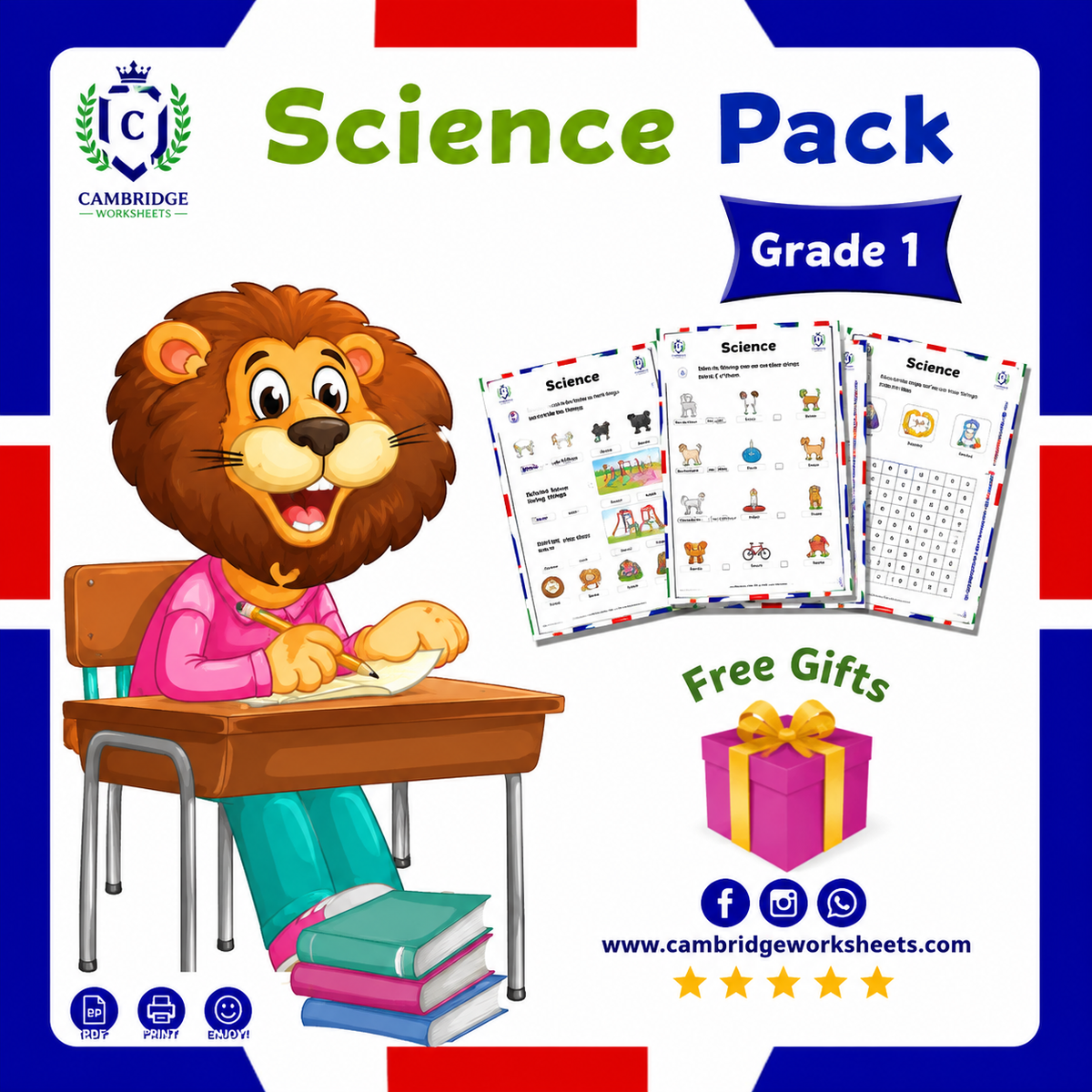 Grade 8 Science Pack with printed science worksheets