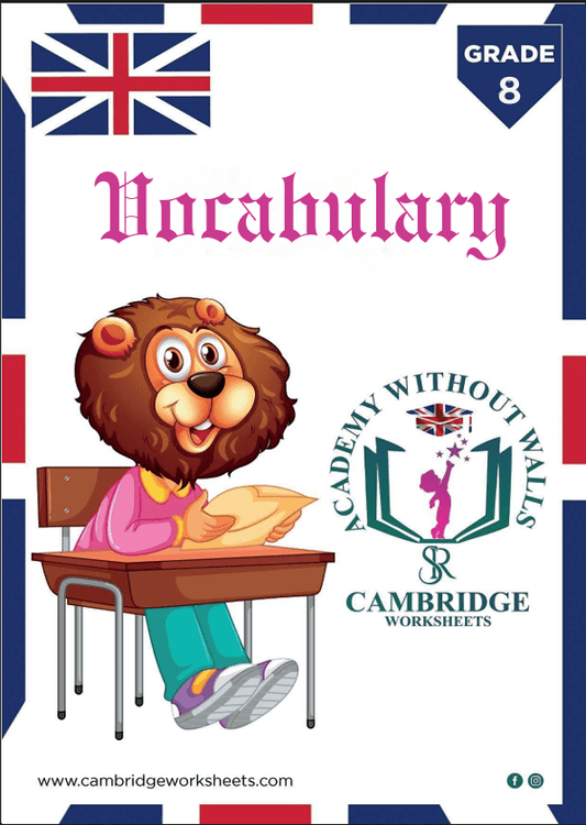 Grade 8 Vocabulary Pack with printed English vocabulary worksheets