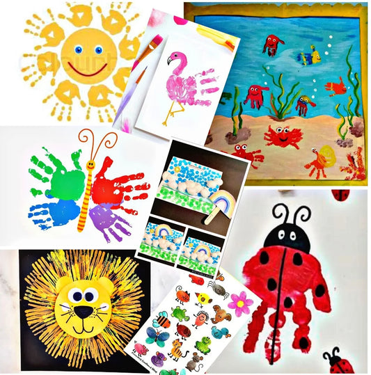 Preschool finger painting workbook for early learning activities