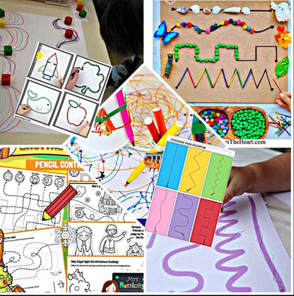 Pencil control workbook for preschool and nursery students