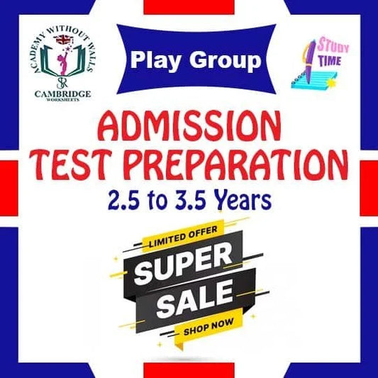 Preschooler Playgroup Admission Pack with printed learning worksheets