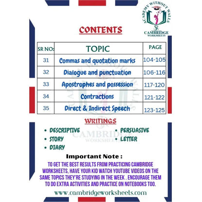 Grade 4 grammar learning pack for home and classroom