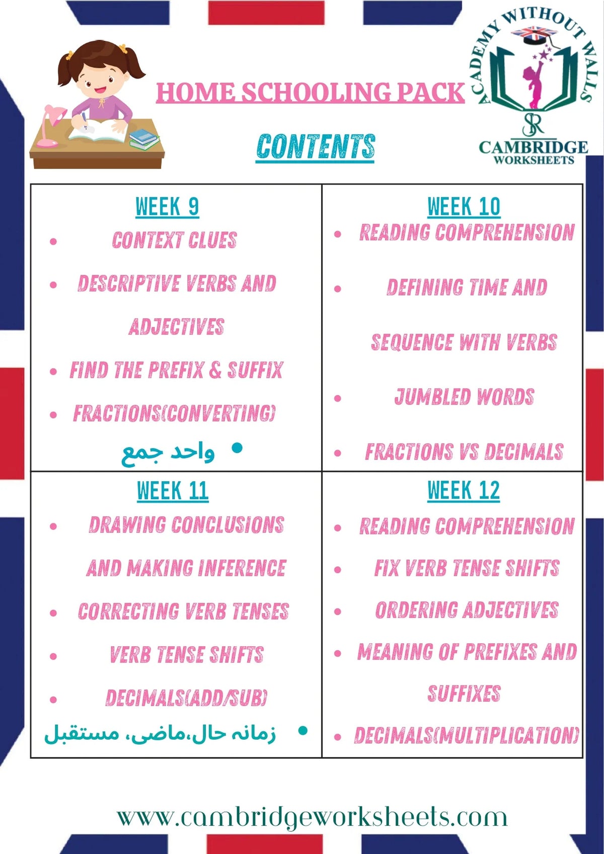 Grade 5 home learning bundle for parents and teachers