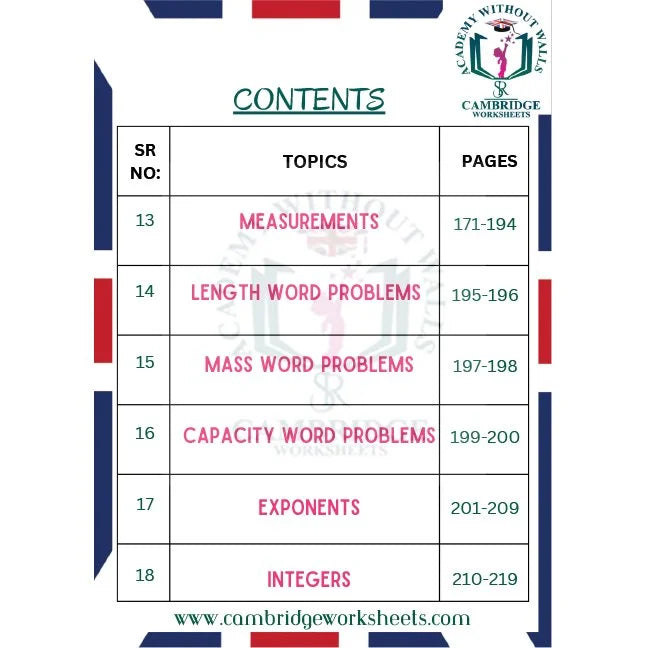 Grade 5 math learning pack for home and classroom