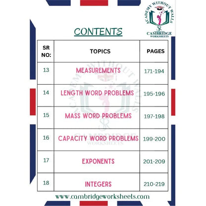 Grade 5 math learning pack for home and classroom