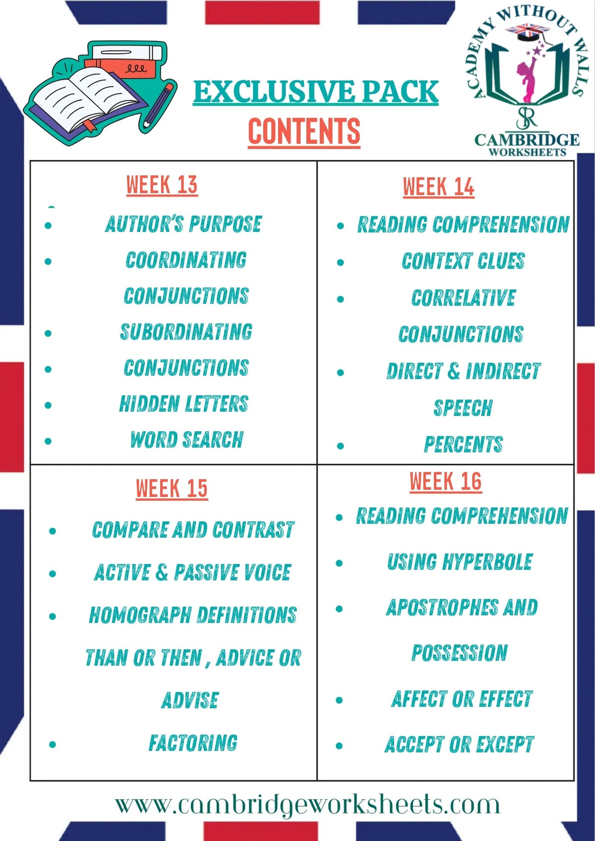Printed Grade 6 Advance Learning Bundle for home and school