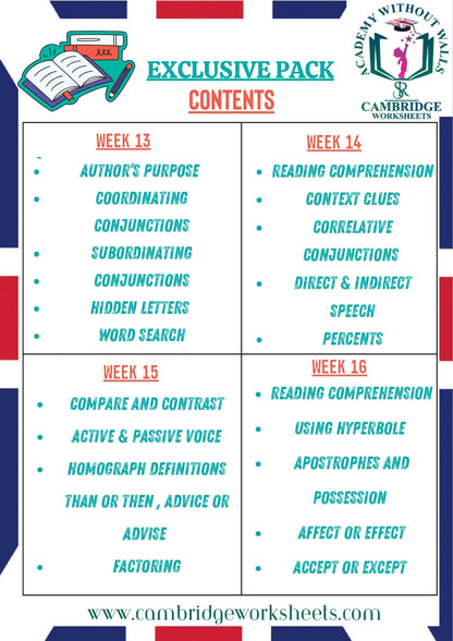 Printed Grade 6 Advance Learning Bundle for home and school