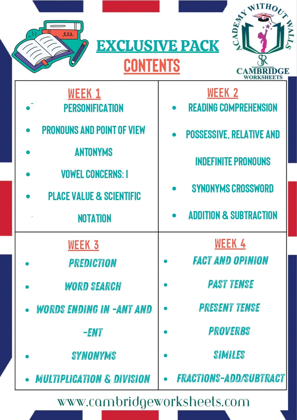 Grade 6 advanced learning worksheets for students