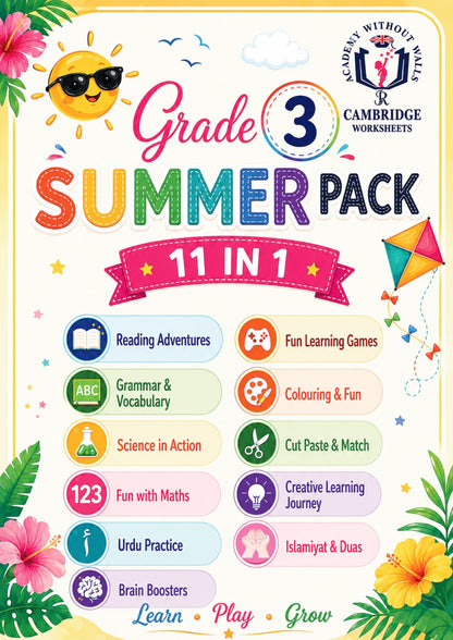 Summer Booklet Grade 3 printed learning worksheets