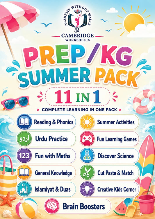 Summer Booklet Prep KG2 printed learning worksheets
