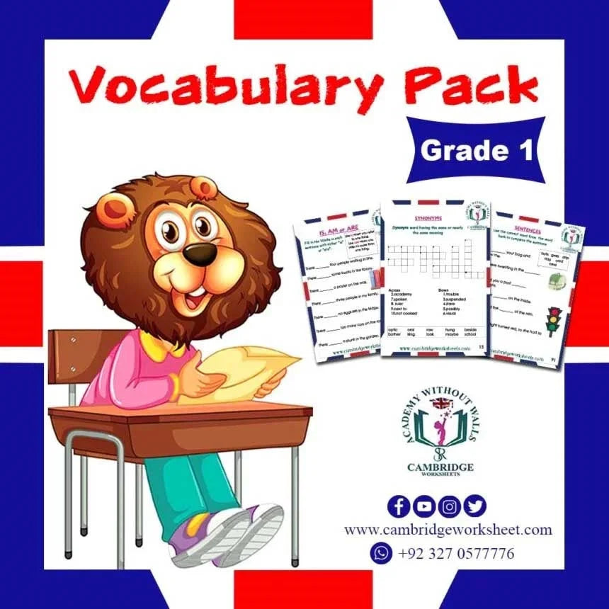 Vocabulary Pack Grade 1 – Cambridge Worksheets Pakistan