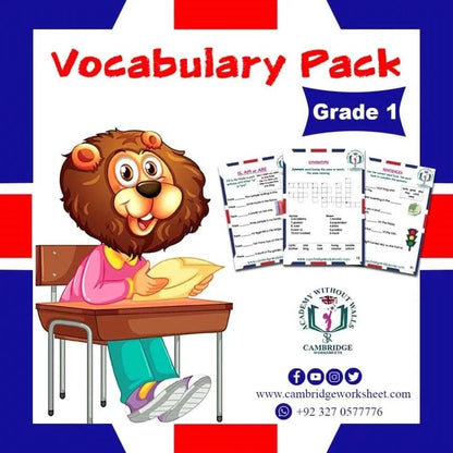 Vocabulary Pack Grade 1 – Cambridge Worksheets Pakistan