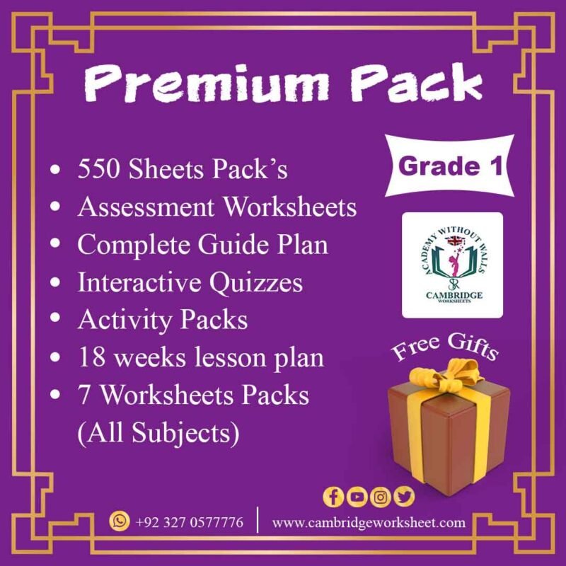 grade 1 premium cambridge worksheets